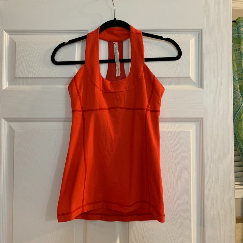 Lululemon Scoop Neck Athletic Workout Tank Top - Deep Red Sz 6